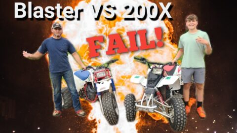 ATV Drag Race: Honda 200X vs Yamaha Blaster!