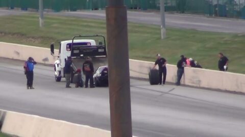 Aftermath From Tire Blowout Street Outlaws No Prep Kings Norwalk Ohio 9-23-22