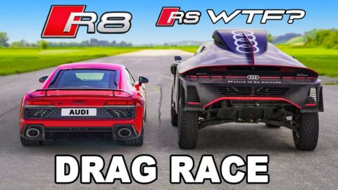 Audi R8 v RS Q e-tron: DRAG RACE