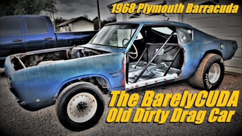Nostalgic Drag Car The BarelyCUDA 1968 Plymouth Barracuda gets cage work & a little less trashy