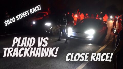 PLAID VS TRACKHAWK STREET RACE! INSANELY CLOSE FINISH!