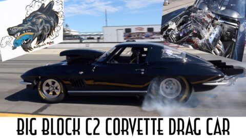 7sec C2 Corvette Drag Car Loses Its Hood Racing STREET SPEED 717's C7 ZR1