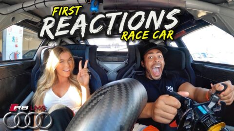 EPIC REACTIONS TO A *650BHP GT3 AUDI R8* RACE CAR.. FULL SEND!