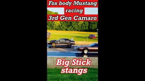 Fox body Mustang racing 3rd. Gen Camaro #shorts #foxbody #mustang