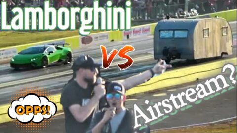 Airstream vs Lamborghini Huracan & Police!!
