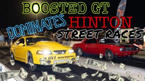 Boosted GT DOMINATES Hinton Street Races small tire Flashlight start Drag Race