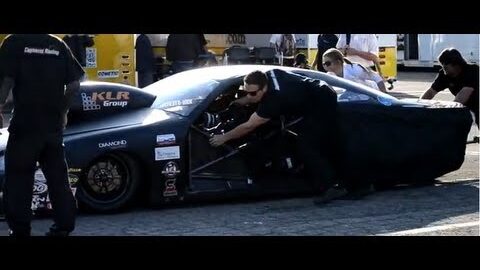 Drag Racing News - Erica Enders Rolling Car Into Trailer