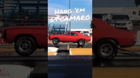 HANG ‘EM   69 camaro gets those wheels up #streetoutlaws #wheelie #camaro