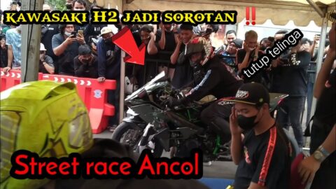 🚦Kawasaki H2 Jejeri ninja 150R di street race Polda metro jaya Ancol .. liat apa yg terjadi ???