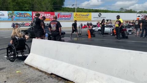 Street Outlaws Lizzy Musi and Cody Baker No Prep Kings Burnouts