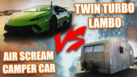 WE RACED A 1,200 HORSEPOWER LAMBO IN OUR CAMPER!