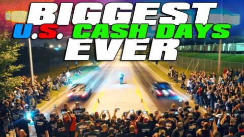 $12,000 STREET RACE - 42 Car Cash Days! Truck Racing Biggest Crashes