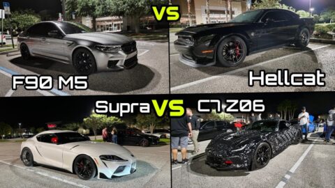 BMW F90 M5 VS Dodge Hellcat! + Toyota Supra VS C7 Z06 Corvette! | Epic Street Racing!