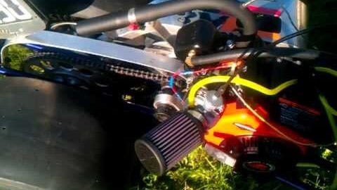 Breaking in the new 206 engine in the Jr Dragster