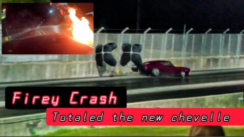 Firey Crash!!! I totaled the New Chevelle at Street Outlaws: No Prep Kings at Rockingham Dragway!!
