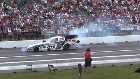 NHRA Inaugural Auto-Plus New England Nationals - John Force vs Dave Richards Eliminations