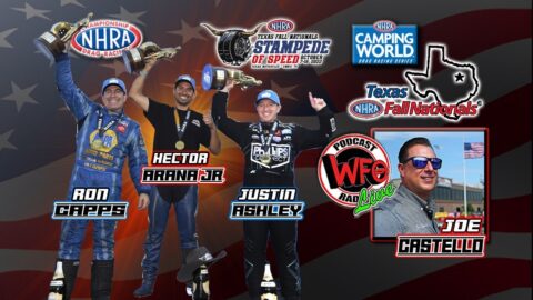 NHRA Texas Fall Nationals winners, Ron Capps, Justin Ashley, and Hector Arana Jr. go WFO! 10/19/2022