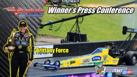NHRA Virginia Nationals Winner's Press Conference With Brittany Force | Top Fuel | Drag Racing