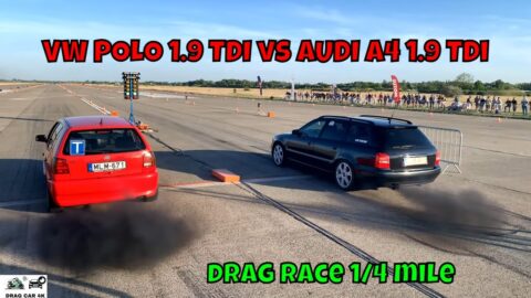 VW POLO 1.9 TDI AGD vs AUDI A4 1.9 TDI AHU drag race 1/4 mile🚦🚗 - 4K UHD