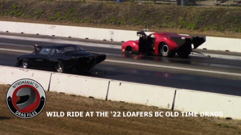 WILD PRO MOD WRECK AT THE 2022 LANGLEY LOAFERS BC OLD TIME DRAGS