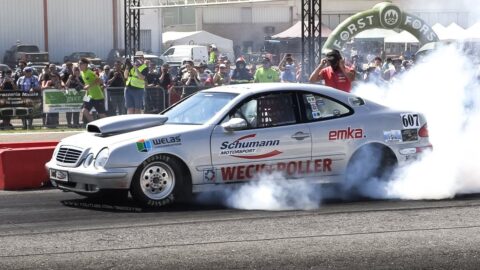 Cars Drag Racing in Italy: 1000hp Delta Integrale, 509 ci V8 Mercedes CLK, Supercharged Viper RT/10