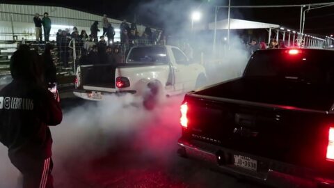 DRAG STRIP RACING YELLOW BELLY DALLAS TX. SMALL TIRE.