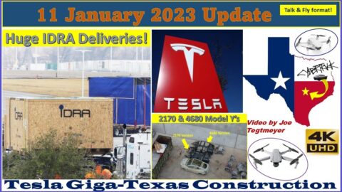 GIGA IDRA Deliveries on this Foggy Morning! 11 January 2023 Giga Texas Construction Update (09:55AM)