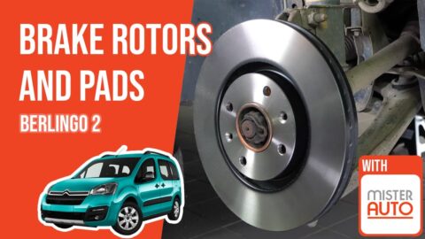 How to replace the front brake discs and pads Berlingo 2 🚗