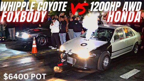 1200hp Civic vs Whipple Foxbody (+bonus races)