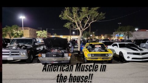 Blown alcohol Camaro cruising to the car meet and first crazy street hit!