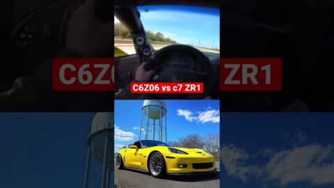 COCKY Corvette C7 ZR1 vs BOOSTED C6 Z06 | #corvette #1320 #shorts