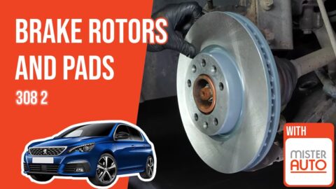 How to replace the front brake discs and pads Peugeot 308 2 🚗