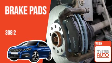 How to replace the front brake pads Peugeot 308 2 🚗
