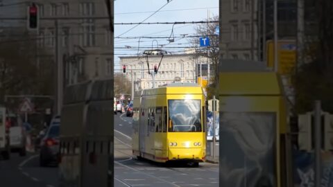 Leipzig Tram, NGTW6 1320, Neues Rathaus, 08.04.2012