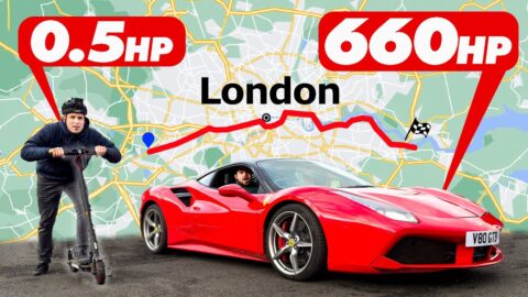 0.5 HP vs 660HP Race Across London