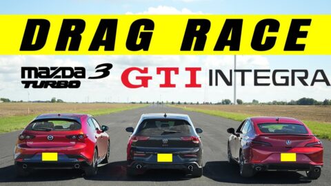 2022 Acura Integra A Spec Takes on Golf GTI and Mazda3 Turbo GT, lesson learned  Drag Race.