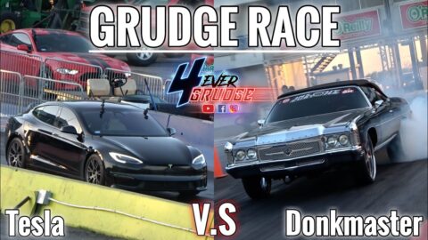 DONKMASTER IN HIS Z06 DONK GRUDGE RACED THE TESLA PLAID AT THE BIG SHOWDOWN 3 AT TEXAS MOTORPLEX