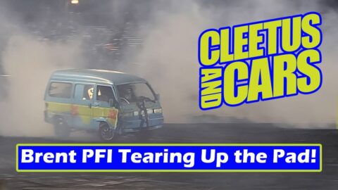 PFI Speed Brent tearing up the pad in the Scooby van! Cleetus and Cars Freedom Factory 2021