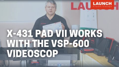 X-431 PAD VII | Works with the VSP-600 videoscope | LAUNCH