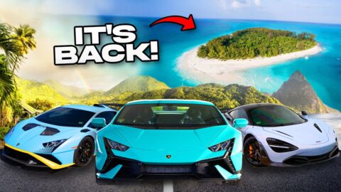 Destroyed Island returns with Epic 1/2 Mile Race! (TONS of Supercars!)