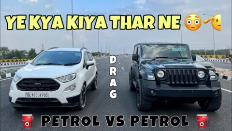 FORD ECOSPORT VS THAR 4X2 : DRAG RACE