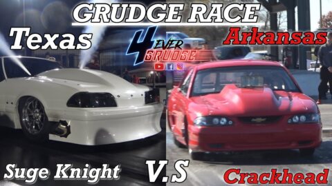 GRUDGE RACE | CRACKHEAD MUSTANG FROM ARKANSAS V.S SUGE KNIGHT FROM DALLAS! S#%T TALKING WENT LEFT !!