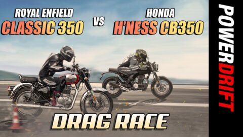 Royal Enfield Classic 350 Vs Honda H’ness CB350 | Drag Race | PowerDrift X Acko Insurance
