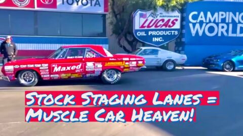 Stock Eliminator Pomona NHRA Finals 2022 Staging Lanes Walk Interviews Muscle Cars Drag Racing