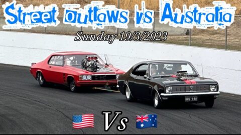 Street outlaws VS Australia no prep kings racing at Calder park Sunday 19/3/2023