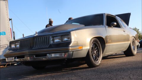 THIS 442 CUTLASS AT IT AGAIN !! THEY GRUDGE RACED AND STARTED PATTING THE GAS ON THE TRUCK ..