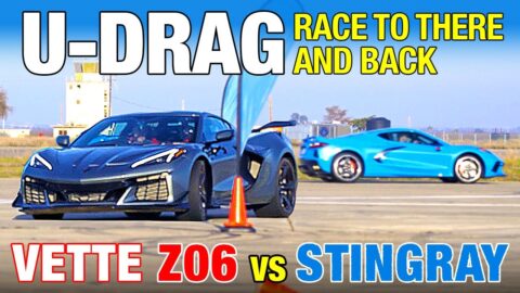 DRAG RACE: C8 Corvette Z06 vs. Corvette Stingray | U-Drag, Power, Handling & More!