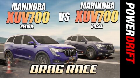 Mahindra XUV700 Petrol VS Mahindra XUV700 Diesel | Drag Race | PowerDrift X Acko Insurance