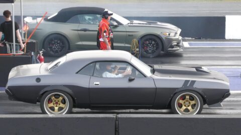 Old vs New School Muscle Cars - drag racing