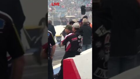 NHRA Top Fuel Crew Cam Live at the starting line. #claymillican #nhra #shorts